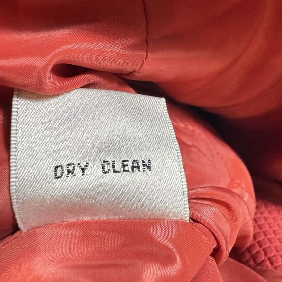 Talbots Quilted Jacket Womens 10 Pique Zipper Long Sleeve Blazer Rust Red - Picture 11 of 11